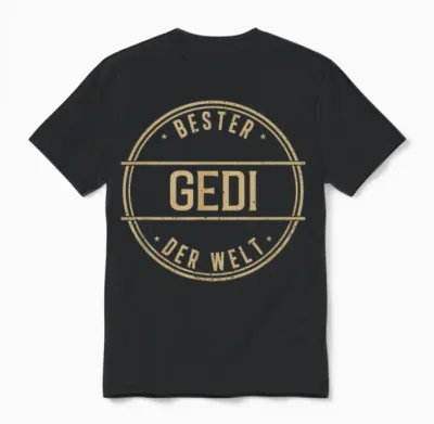Bester Gedi Der Welt Funny Men's Name T-Shirt, Black Unisex T-Shirt - Black