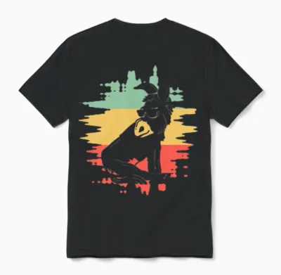 Cool Retro Donkey Unisex T-Shirt - Black