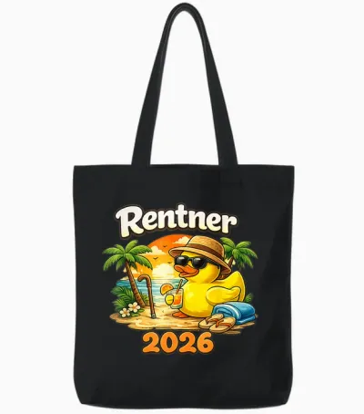 Ruhestand Pensionierung Rente 2026 Ente Rentner Tote Bags - Black