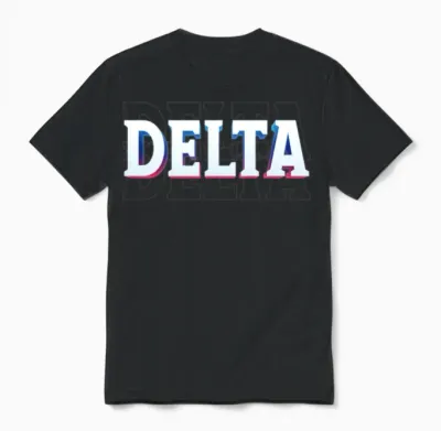 Retro - Delta Unisex T-Shirt - Black