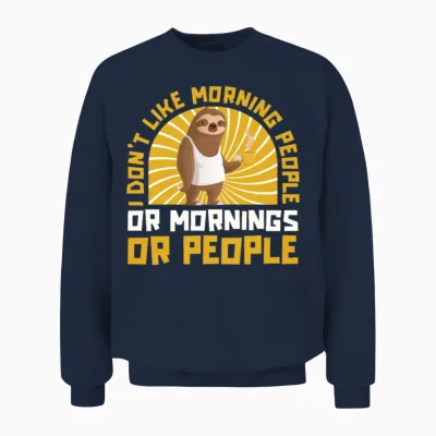 Sloth Funny Unisex Sweatshirt - Navy