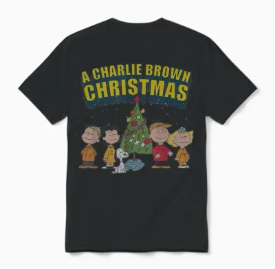 Peanuts Charlie Brown Christmas Special Unisex T-Shirt - Black