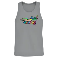 Rainbow Musical Instrument — Pride Gift Unisex Tank Top - Sport Grey – 2