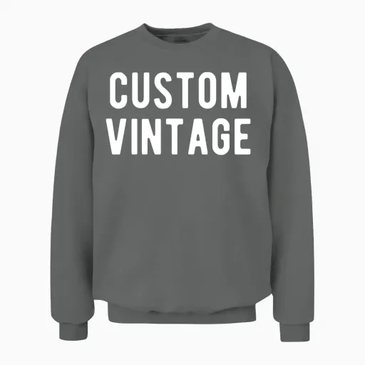 Custom Vintage Unisex Sweatshirt in Graphite Heather