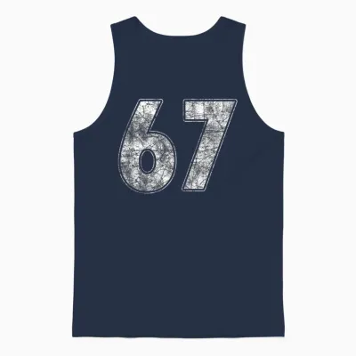 #67 Trikot Nummer 67 Uniform Größter Fan Lieblingsspieler Unisex Tank Top - Navy