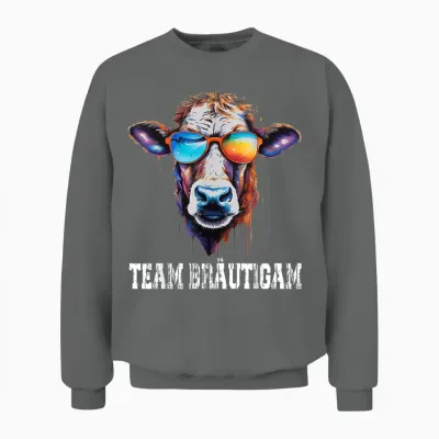Jga T-Shirt Team Bräutigam Für Bauern & Landwirte Jga Kuh Unisex Sweatshirt - Graphite Heather