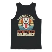 Dog Trainer Training Dogs for Trust Dog Agility Unisex Tank Top - Black – 1