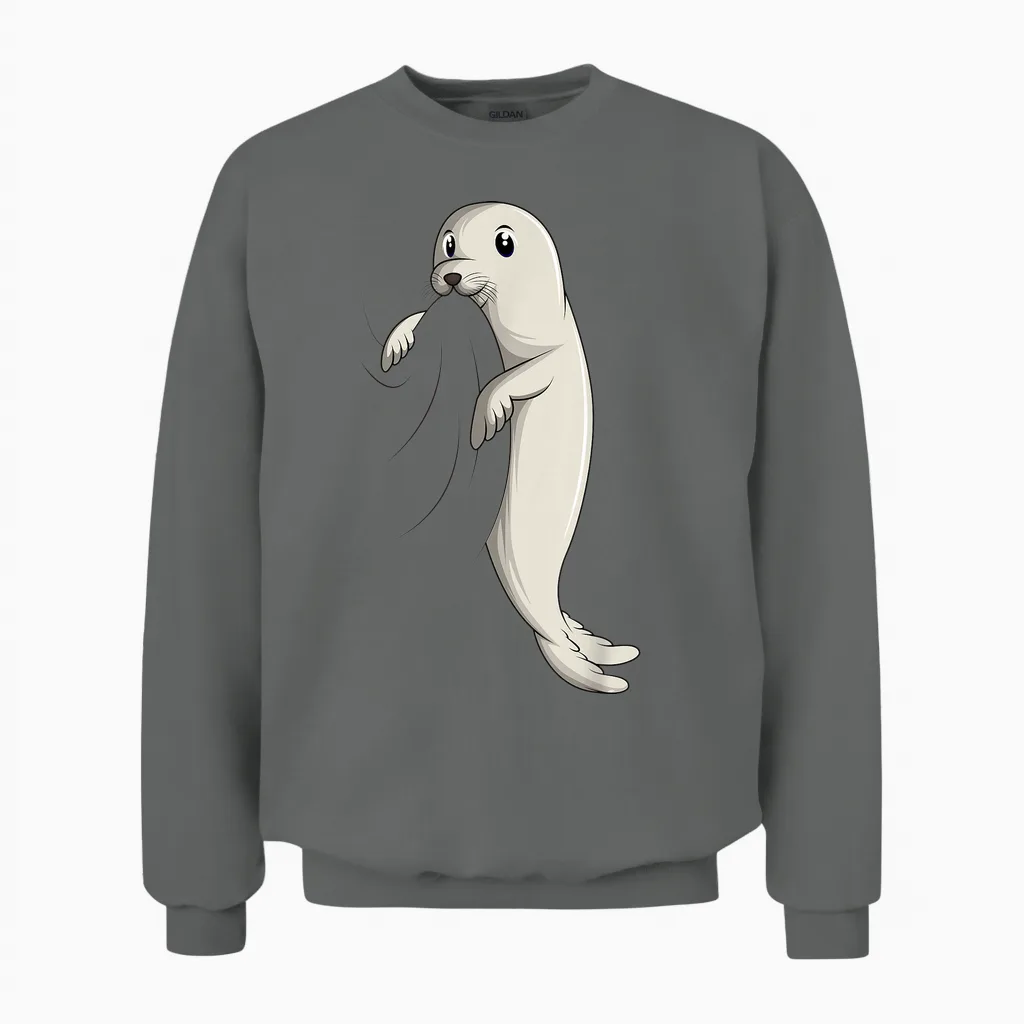 Seal Sea Lion Seal Kids Girls Boys Unisex Sweatshirt in Graphite Heather