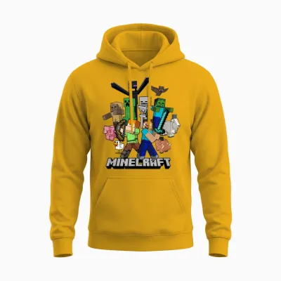 Minecraft Heroes & Enemies Group Shot Unisex Hoodie - Gold