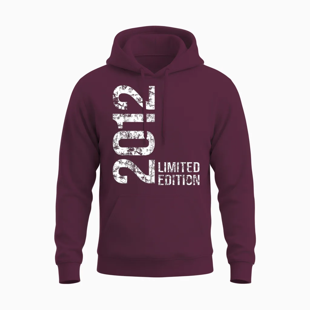 14 Geburtstag Junge 2012 Unisex Hoodie in Maroon