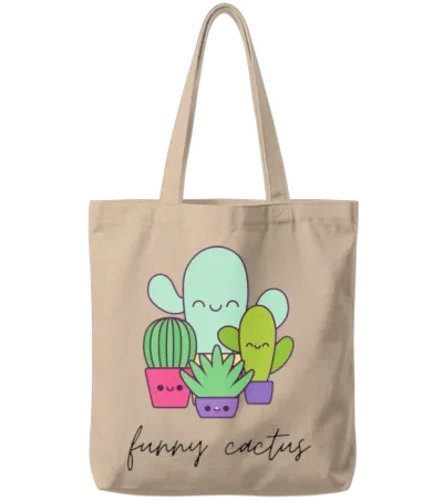 Funny Cactus, Plant Lover, Thanksgiving, Best Tote Bags - Natural