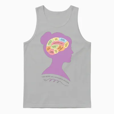 The Mind of a Romance Reader Unisex Tank Top - Ash