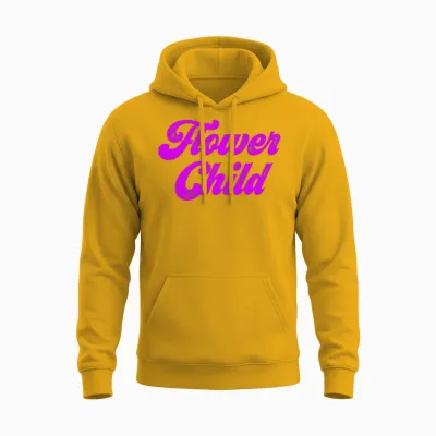 Flower Child Retro Unisex Hoodie - Gold