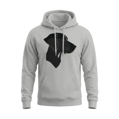Black Dog Unisex Hoodie - Ash