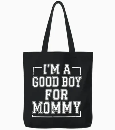 Je Suis Un Bon Garçon Pour Maman Tote Bags - Black