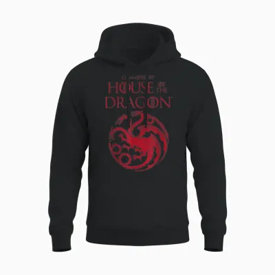 House of the Dragon Targaryen Crest Logo Unisex Hoodie - Black