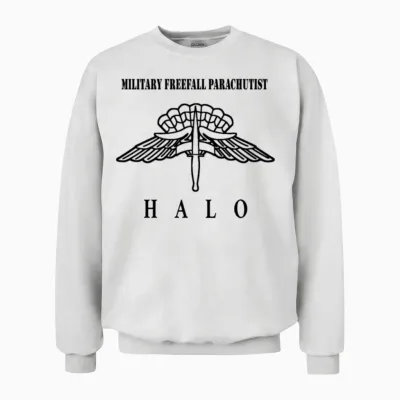 Military Freefall Parachutist - Halo Unisex Sweatshirt - White