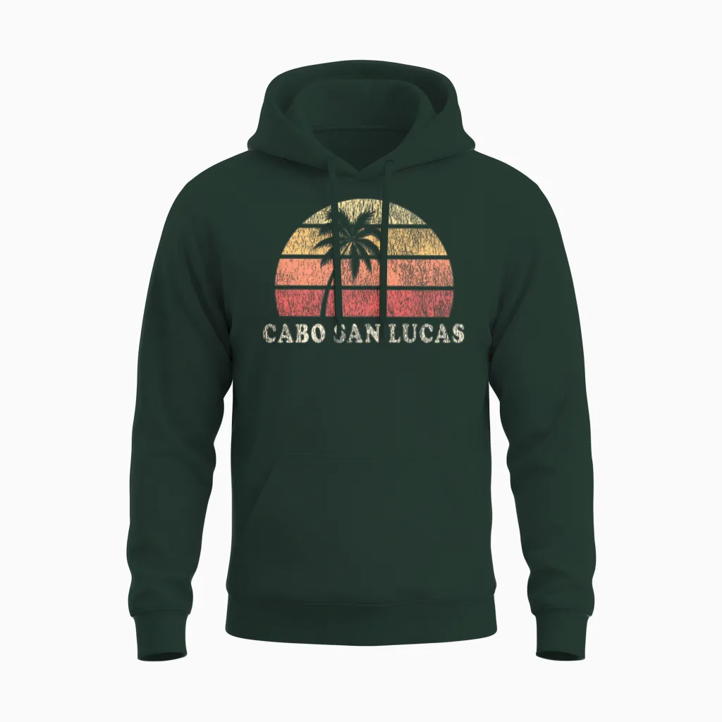 Cabo San Lucas 70s Throwback Unisex Hoodie in Forest