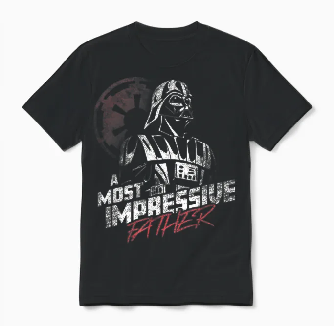 Star Wars Father's Day a Most Impressive Father Grunge Art Unisex T-Shirt in Black
