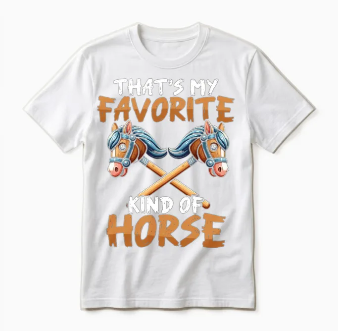 Funny Hobby Horsing Cute Hobby Horse for Girls Unisex T-Shirt in White