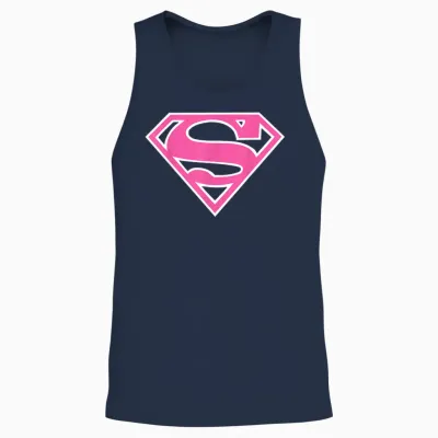 Dc Supergirl Logo Classic Unisex Tank Top - Navy