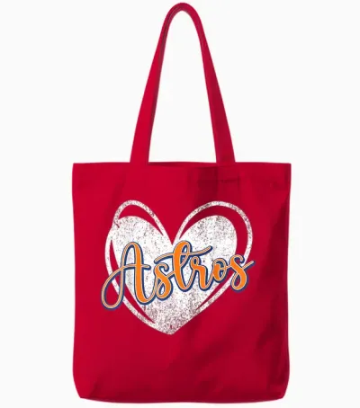 Vintage Astro Retro Style 70s 80s 90s First Name Tote Bags - Red