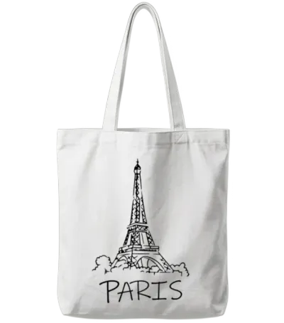 Paris Tote Bags - White