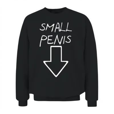 Small Penis Unisex Sweatshirt - Black