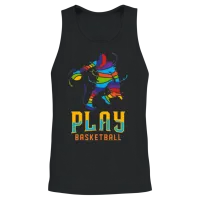 Basketball Unisex Tank Top - Black – 2