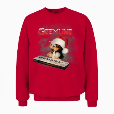 Gremlins - Gizmo Holiday Keyboard Unisex Sweatshirt - Red