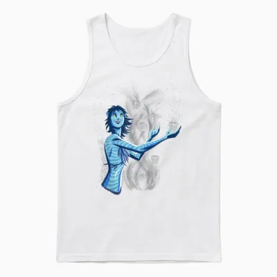 Avatar: Fire and Ash Kiri Surrounded by Woodsprites Unisex Tank Top - White