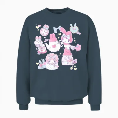 My Melody Tea Party with Friends Unisex Sweatshirt - Dark Heather