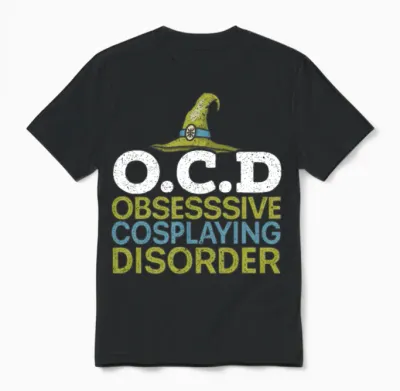 Obsessive Cosplaying Disorder Cosplayer Cosplay Unisex T-Shirt - Black