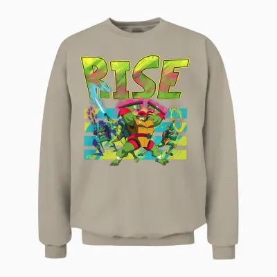 Tmnt - Rise - Splatter Paint Unisex Sweatshirt - Sand