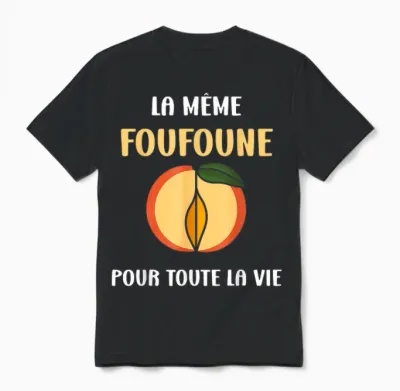 Evg the Same Foufoune for All Life Future Groom Humour T-Shirt, Black Unisex T-Shirt - Black