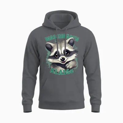 Children's Raccoon Class in Primary School T-Shirt, Black Unisex Hoodie - Charcoal