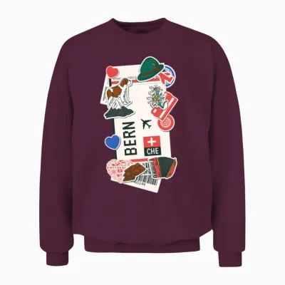 Bern Switzerland Swiss Unisex Sweatshirt - Maroon