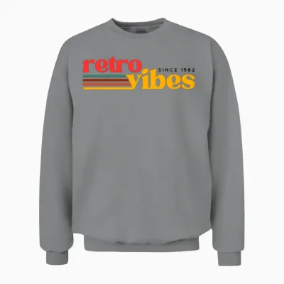 Retro Vibes Unisex Sweatshirt - Sport Grey