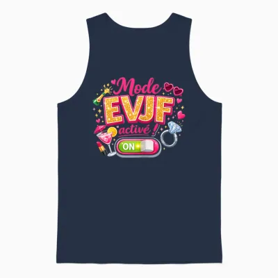 Evjf Women's Future Bride Wedding Original Fashion Evjf Activated Unisex Tank Top - Navy