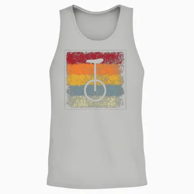 Unicycle Retro Unisex Tank Top - Ash