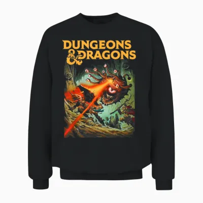 Dungeons & Dragons Strike the Beholder T-Shirt, Black Unisex Sweatshirt - Black
