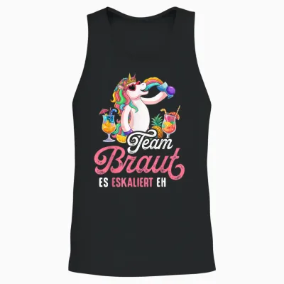 Jga T-Shirt Frauen Junggesellenabschied Poltern Team Braut Unisex Tank Top - Black