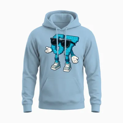 Six Seven Brainrot Italian Funny 67 Meme Game for Children Unisex Hoodie - Light Blue
