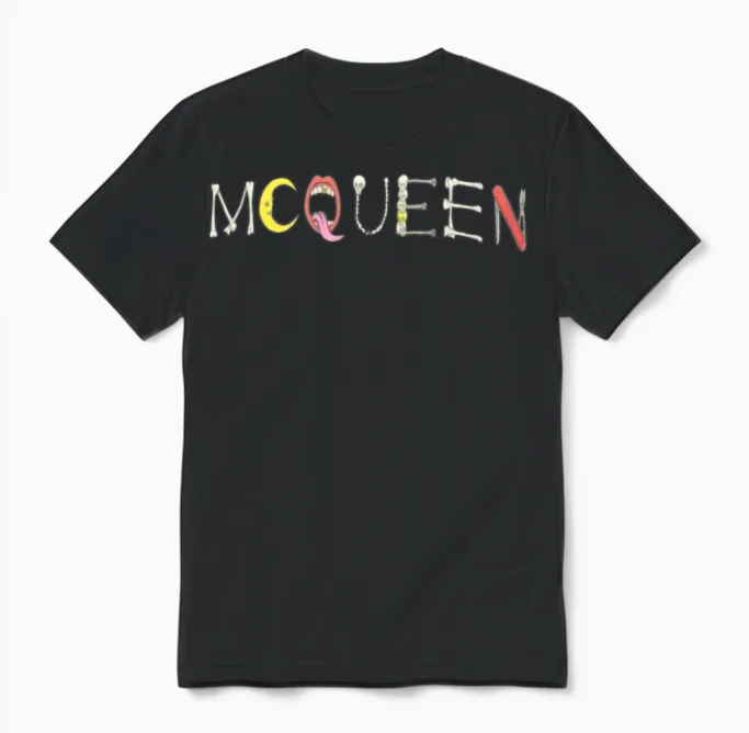 Alexander Mcqueen Logo Unisex T-Shirt in Black