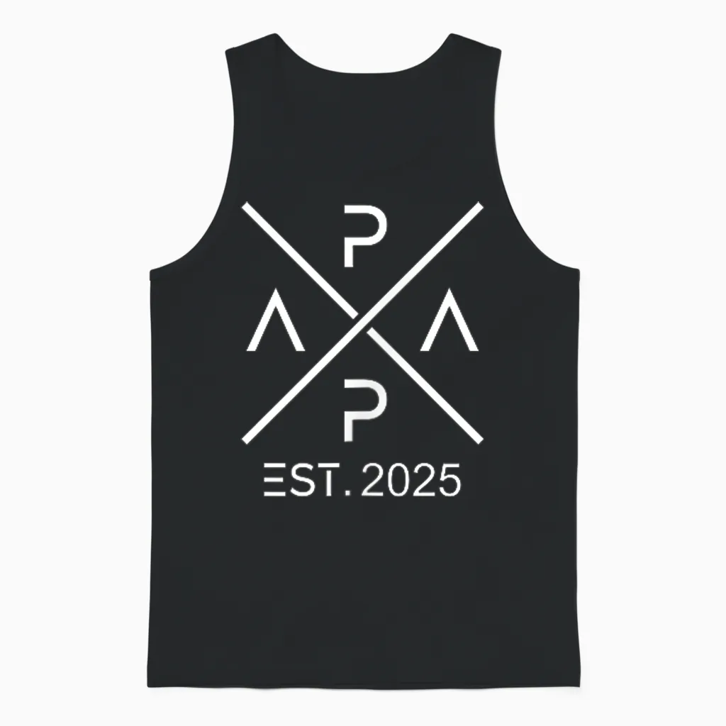 Vater 2025 Papa Seit 2025 Papa Ist 2025 Unisex Tank Top in Black