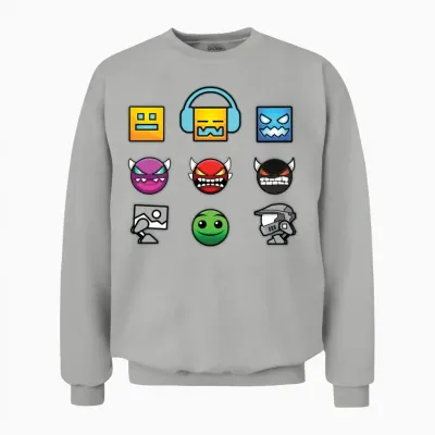 Geometry Dash Insane Unisex Sweatshirt - Ash