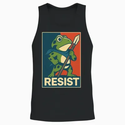 Frogs Resist – Portland Frog Protest Unisex Tank Top - Black