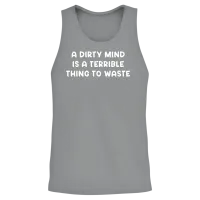 Dirty Mind Quote Unisex Tank Top - Sport Grey – 2