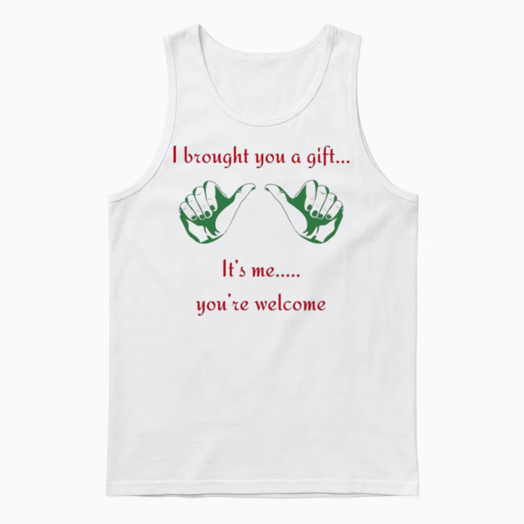 The Gift of Me Retro Unisex Tank Top - White