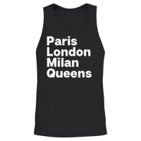 Queens New York Shirt Paris London Milan Queens N Unisex Tank Top - Black – 2